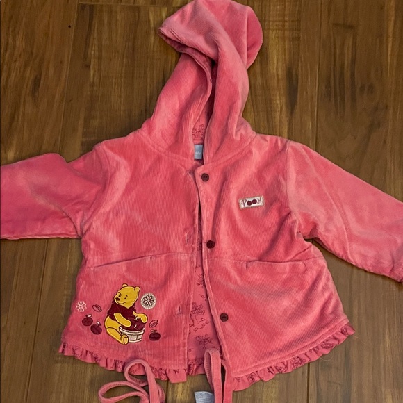 Disney Pink Winnie the Pooh set of overall and matching corduroy jacket . - Picture 2 of 5